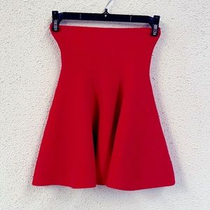 NWOT red knit mini skirt